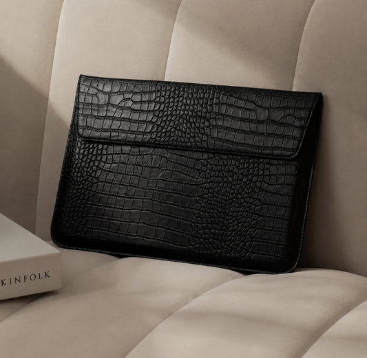 13 Inch Crocodile Laptop Sleeve with Stand